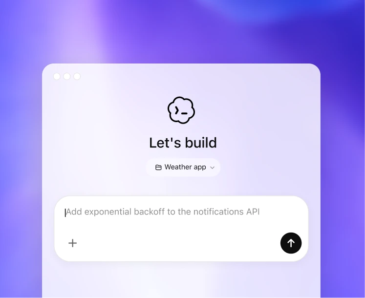 Official OpenAI screenshot of the Codex desktop app start screen